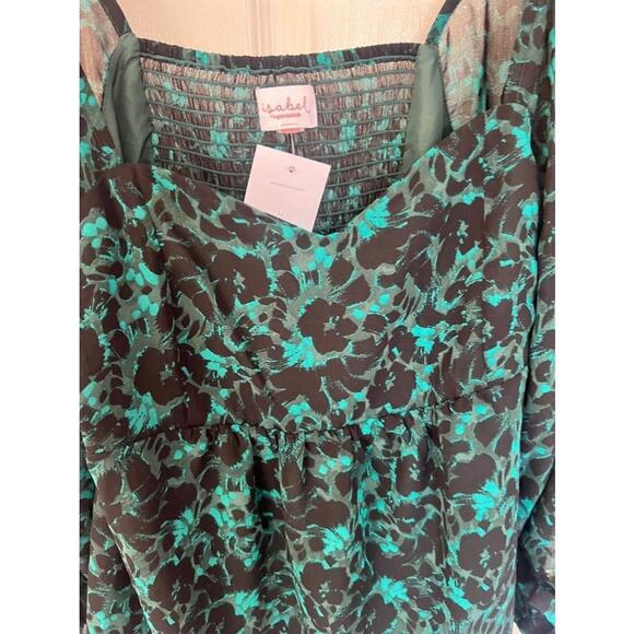 Women's Ingrid & Isabel Maternity Blouse Size M Green Floral NWT - Picture 4 of 8